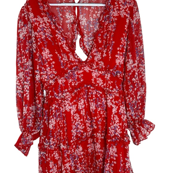 R.Vivimos Womens Summer Fall Long Sleeve Floral Dress - Picture 4 of 7